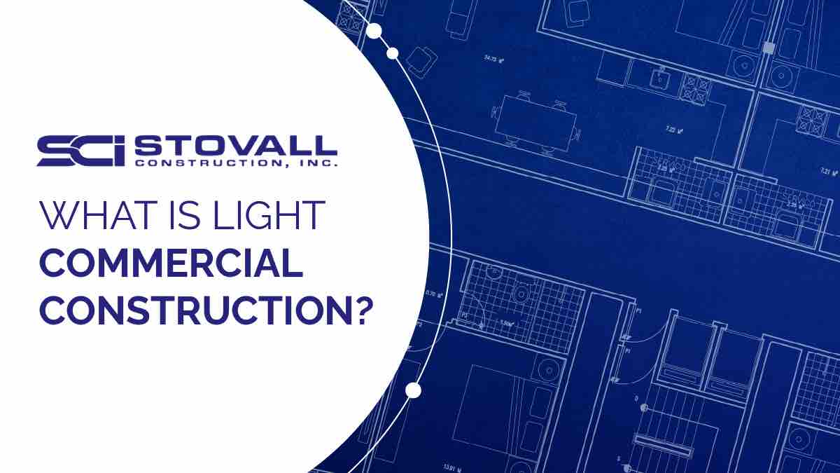 Blueprint with light commercial construction